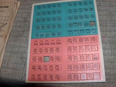Vtg Tactics II Avalon Hill 1961 Game Parts #502 Replacement parts chart time - Image 1 of 4