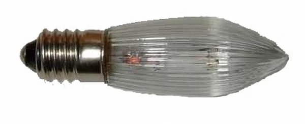 10 Stück Spitzkerze Fassung E10/3 W Spannungen 8 - 55 Volt Riffelkerze Topkerze - Bild 1 von 1