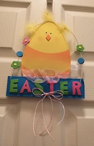Happy Easter 8" X 10" Hanging Egg Welcome Hanging Decoration - Picture 1 of 5