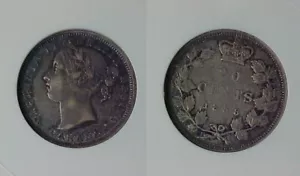 1858 Canadian Twenty Cent Piece ANACS Certified Extremely Fine 45 XF Details - Picture 1 of 2
