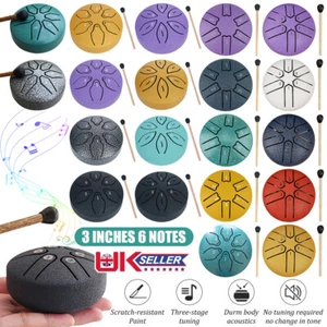 Rain Drum for Outside Garden, Steel Tongue Drum Rain Chime 3 Inch 6 Note Drum UK - Picture 1 of 75