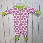 Hanna Andersson Infant Organic Cotton Polka-dot Sleeper Size 50 / 0-6M Zip Front