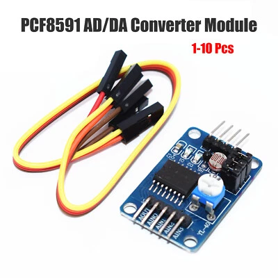 1-10pc PCF8591 AD/DA Wandler Converter Module Analog To Digital Conversion+Kabel - Bild 1 von 4