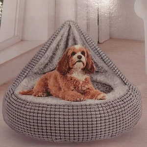 Cooenia 3 In 1 Dog & Cat Hooded Blanket Cave Tent Pet Bed~Small/Medium~Gray - Picture 1 of 5