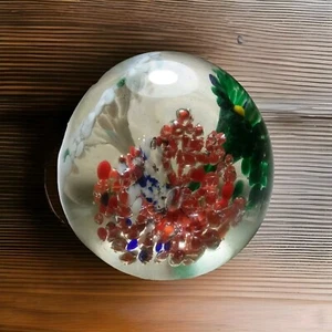 Studio Art Glass Acrylic Colorful Flowers Home Decor  Paperweight Decor - Picture 1 of 6