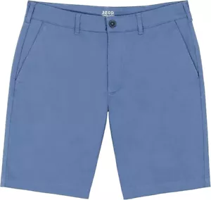 IZOD Men's Saltwater Flat Front Chino Short Blue, Sz 38 - Picture 1 of 4
