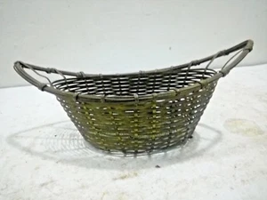Vintage Old Rare Brass Hand Crafted Indian Beautiful Flower Basket - Picture 1 of 7
