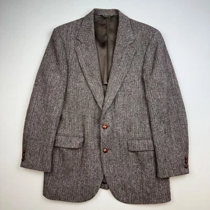 Harris Tweed Blazer Sport Mantel 42R Fischgrät schottische Wolle 2 Knopf - Bild 1 von 13