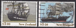 1990 New Zealand SC# 984-985 - Arawa - Ship - 2 Different Stamps - Used - Picture 1 of 2