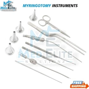 Myringotomie Instrumente Set 11 Instrumente für HNO Myringoplastik Chirurgisch - Bild 1 von 3