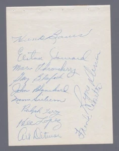 1959 NY Yankees TEAM SIGNED 5x7 Album Page - 11 sigs w/ Elston Howard ++ JSA LOA - Picture 1 of 2