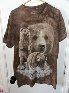 The Mountain Grizzly Bears Find All 10 braun Batik Natur T-Shirt Größe Medium - Bild 1 von 4
