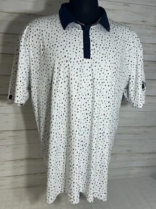 Swannies Polo Golf Shirt Herren 2XL mehrfarbig gepunktet weiß Punkte Print Tennis - Bild 1 von 11