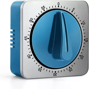 Chef Kitchen Timer Mechanical Clock with Loud Alarm Magnetic Back Stainless Stee - Picture 1 of 12