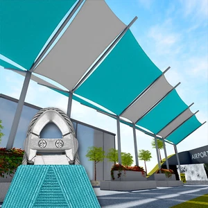 Türkis 15 Fuß Schwerlast Stahldraht Kabel Sonnenschutz Segel Überdachung Terrasse Pool - Bild 1 von 6
