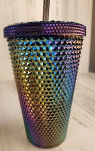 Vaso de vaso iridiscente resbaladizo liso de aceite 16 oz otoño 2023 NUEVO - Imagen 1 de 9