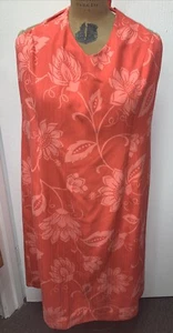 Kahala Hawaiian Tropical Floral Print Halter Dress 100% Silk Size 16 Resort - Picture 1 of 7