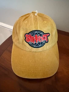 Gold Slipknot Embroidered Graphic Band Tour Collector Hat Cap RARE Patch - Picture 1 of 4