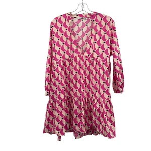 Mini Vestido Pullover ZARA Mujer Manga Larga Rosa/Multi Talla Grande - Imagen 1 de 9