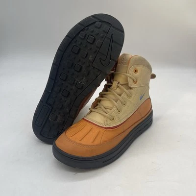 Nike Woodside 2 High Top Boots Shoes 6Y Sesame Hot Curry Red Clay 524872-201 - Image 1 of 4