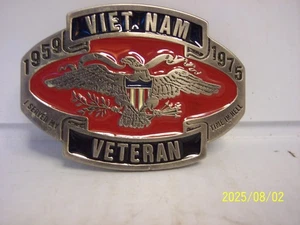Vietnam Veteran Belt Buckle 2278 I SERVED MY TIME IN HELL 1959-1975 - Picture 1 of 2