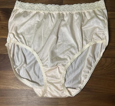 Bragas De Colección Fruit of the Loom Talla 7 Nylon Transparente Brillante Segunda Piel Satén Sedoso Foto 1 de 4