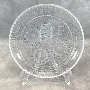Riihimaen Lasi Nanny Still Grapponia Clear Glass Dessert Plates 5.75 in Set of 5 - Picture 1 of 4