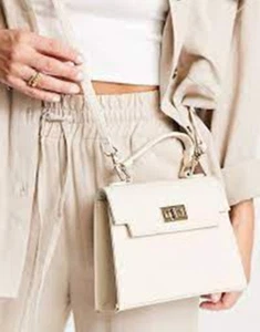 Steve Madden Women's Bdignifi Crossbody Convertible Bag Croc Embossed White - Picture 1 of 5