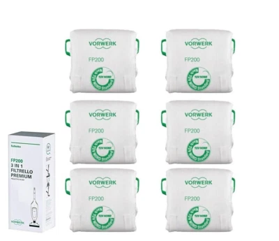 SACCHETTI ORIGINALI VK 200 VK 220S VORWERK FOLLETTO ORIGINALI 6 + 6 PROFUMINICOM