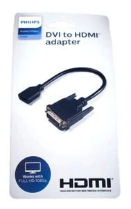 Philips DVI to HDMI Pigtail Adapter Black - NEW - Picture 1 of 1