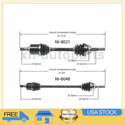 Fits 1995~1998 Nissan 200SX 2X Front Left Front Right TrakMotive CV Axle Shaft - Image 1 of 3