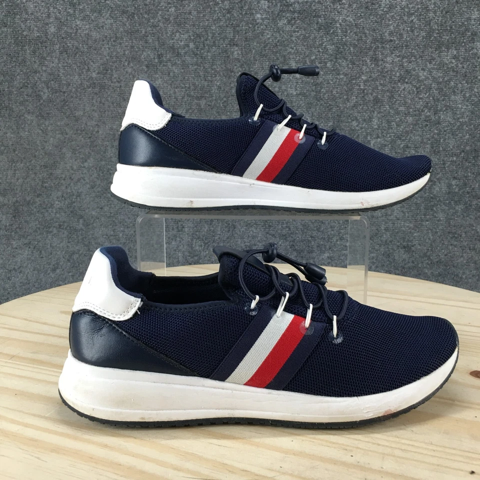 Tommy Hilfiger Zapatos Mujer 8.5 M Rhena Informales Tenis Azul Malla Con Cordones Bajos Foto 1 de 4