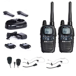 Walkie Talkie Midland G7 Pro + 2 Micro Hand Kopfhörer Durchsichtig - Zdjęcie 1 z 3