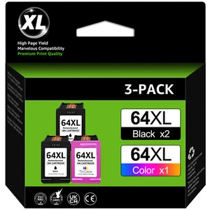 64XL Wkład atramentowy do drukarki HP 64 XL ENVY Photo 7855 7155 6255 6255 6220 partia - Zdjęcie 1 z 10