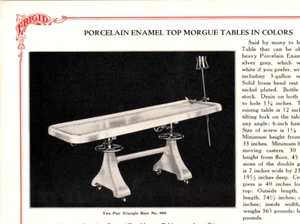 Frigid Fluid Company Porzellan Emaille Platte Leichenhalle Tisch in Farben Druck Werbung - Bild 1 von 3