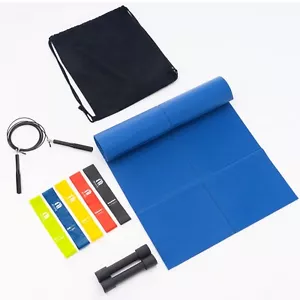 Macrosaving 9 Pieces Yoga Mat Set with Bag for Beginners Yoga Starter Set - Picture 1 of 8