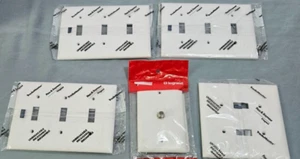 NEW Pass & Seymour White UNBREAKABLE Light Switch Cover Wallplates TPJ2-W TP3-W - Picture 1 of 7