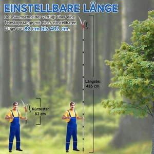 Teleskop Astschere Teleskopsäge Astsäge Seilzug Säge Gartensäge Baumsäge Schere - Bild 1 von 12