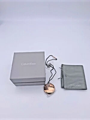 KJ03AP011000 Calvin Klein Ellipse Rose Gold One Size Pendant  - Image 1 of 4