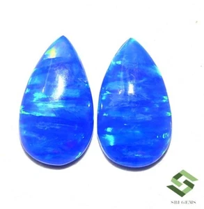 12x7 mm Ethiopian Opal Color Pear Cabochon Pair 2.68 CTS Loose Gemstones - Picture 1 of 5