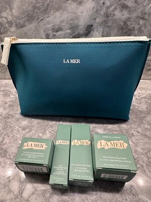 Bolsa de Maquillaje Regalo de Viaje La Mer 4- Crema Hidratante Suero Espuma Concentrado para Ojos Foto 1 de 4