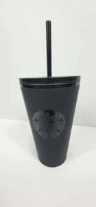 Starbucks schwarz smaragdmatt 16 oz Grande Becher kalte Tasse Soft Touch NEU! - Bild 1 von 3