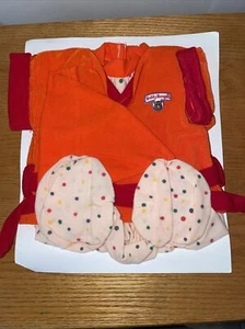 Vintage Teddy Ruxpin Outfit orange gepunktet Schlafanzug 80er Jahre Pyjama Kleidung unbenutzt - Bild 1 von 3