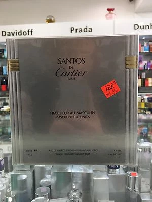 CONJUNTO DE PRESENTE SANTOS DE CARTIER FRESCOR MASCULINO 2 PEÇAS - Imagem 1 de 2