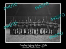 OLD POSTCARD SIZE PHOTO OF CANADIAN NATIONAL RAILWAYS MONTREAL HOCKEY TEAM 1927