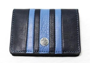 Brighton SANTORINI NWT Blue Leather Snap Mini Wallet - Picture 1 of 3