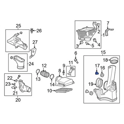 For Acura TL 1996-2014 Acura 17216PN3000 Engine Air Intake Resonator Sleeve Foto 1 de 4