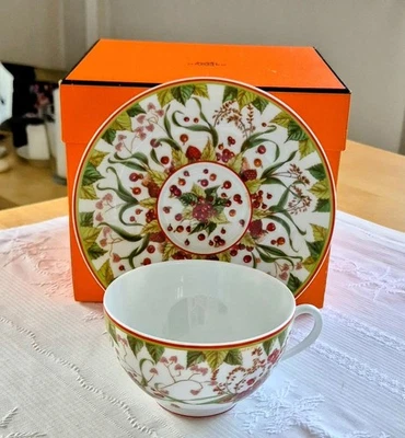 Hermes Pythagore große Morgensuppe Tasse Untertasse Porzellan Pythagoras - Bild 1 von 4