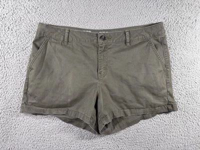 Pantalones Cortos Ana Chino Mujer 14 Tiro Medio Pantalón Corto Verde Oliva Exterior Academia Informal Foto 1 de 4