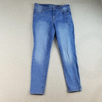 Pantalones de mezclilla para mujer Old Navy talla 14R tiro medio Rockstar azul lavado Normcore lindos de moda Foto 1 de 4